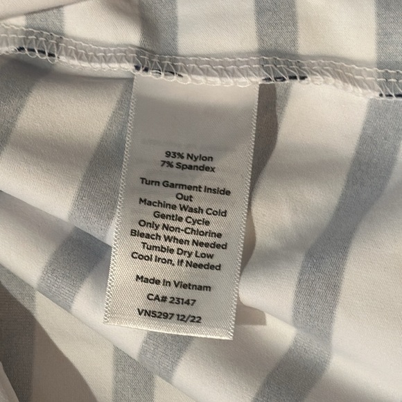 Talbots Nautical Stripe Navy & White Square Neck Top, XL - Picture 7 of 7